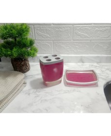 Resim Bosphorus 2'li Banyo Seti Gri Pembe Model Poliresin 