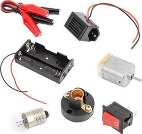 Resim ÖĞRENCİ DENEY KİTİ (PİL YUVASI+DUY+AMPUL+ANAHTAR+MOTOR) 