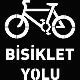 Resim Boyama Şablonu Bisiklet Yolu Alüminyum 100x100cm 