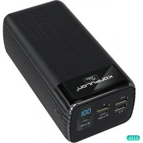 Resim Konfulon A21S LED Işıklı Powerbank 40.000 Mah - Siyah 