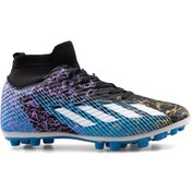 Resim Sportaç Çoraplı Unisex Halısaha Ve Çim Zemin Kramponu 102k Siyah - Mavi 