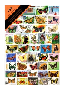 Resim Vintage Posta Pulları - Butterfiles & Moths 