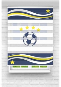 Resim Perdecizade Enxboy Lajivert Top Dijital Baskılı Zebra Perde-cocuk Odası-stor Perde Pz-4045 Renkli 