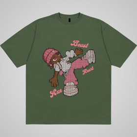 Resim Erkek & Kadın Hip-Hop Grafik Tişört - Zeytin Yeşili Pembe "You Feet" Dans Tasarımı - Crewneck Sokak Stili Tişört - Konserler, Partiler İçin Yumuşak Günlük Kıyafet - Çift Uyumlu Takım - Makinede Yıkanabilir Rahat Üst, Eğlenceli Baskı, Kısa Kollu Genç Yetişkin Giysi 