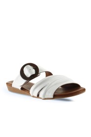 Resim Bueno Shoes Beyaz Deri Kadın Düz Terlik 01wu7438 