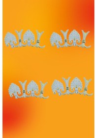 Resim Beyaz Altın Saray Tavan Motif 12,5*5,5 CM 4 Adet 