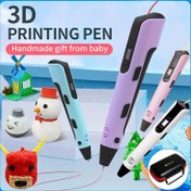 Resim 3D Baskı Kalemi Seti Depolama Çantası ile DIY Çizim Yazıcı 3D Graffiti Sanat Aracı Doğum Günü Hediyesi Noel Hediyesi PLA Yeniden Doldurulabilir Kartuş 