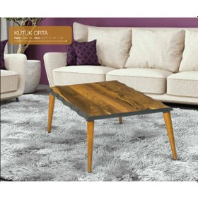 Resim Orta Sehpa OSM KÜTÜK Model Ceviz Gri Ahşap Kayın İnce torna RETRO ayak El Yapım 