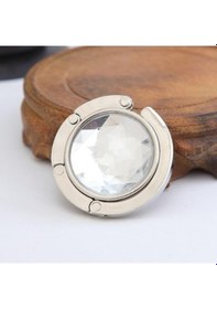 Resim Zcjb Adet Taşınabilir Katlanabilir Katlanır Kristal Alaşım Çanta Çanta Kanca Askı Çanta Tutucu Beyaz-72282 