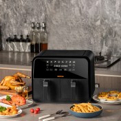 Resim Uniwho D8 Dokunmatik Ekran (4+4) 8lt Çift Hazneli Airfryer Yağsız Fritöz 1700W 