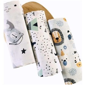 Resim 3 Adet Çok Amaçlı Müslin Örtü Çok Renkli 