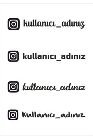 Resim TRC TRAFİK Instagram Kullanıcı Adı Sticker Çıkartma Oto Araba Pc 25 Cm 