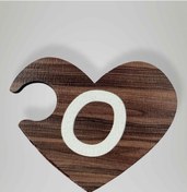 Resim O Harfi Sağ Parça Ahşap Puzzle Kalp Harf Magnet Buzdolabı Süsü İkili Uyumlu Kod:1024 