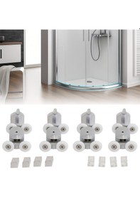 Resim Ayrıntıshop Duşakabin Cam Kabin Şeffaf Plastik Tekerlek 8 Li Şeffaf 