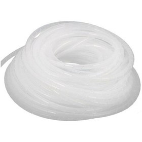 Resim Kablo Düzenleyici Toplayıcı Spiral Rulo No5-17Mm Beyaz Kalın 50M 