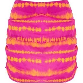 Resim Pembe Bloklu Mini Etek - S 