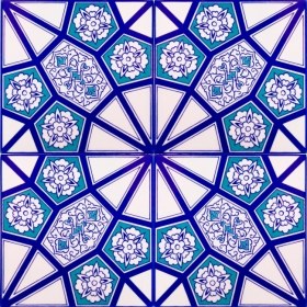 Resim Kütahya Hedef Çini AC68 20 x 20 Dekoratif Çini 