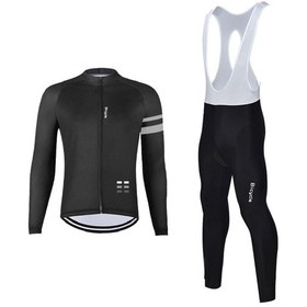 Resim Suntek Bisiklet Forması Uzun Kollu Giyim Fitness Yürüyüş L Beyaz - Siyah 