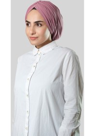Resim Hürrem Bone Gül Kurusu Drapeli Salaş Tesettür Bone Sandy Büzgülü 2315 18 Gülkurusu 