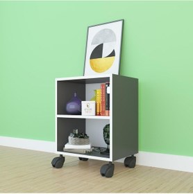 Resim Kenzlife Kitaplık Beril 068x040x020 Gri Tekerlekli Mutfak Dolabı 