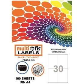 Resim Multiofis 70X29.7 MM Laser Etiket 5229 