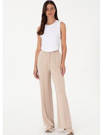 Resim U.S. Polo Assn. Kadın Camel Modal Karışımlı Loose Fit Örme Pantolon 50300762-VR015 