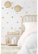Resim MSticker Boho Asimetrik Kalpler Çocuk Bebek Odası Duvar Sticker Seti - 150 Parça Kalp Sticker Seti 