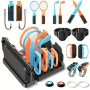 Resim Gaojunshop01 Nintendo Switch İçin 15 İn 1 Multifonksiyonlu Spor Seti Oyun Kart Tutucu 
