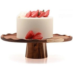 Resim Mien Dayanıklı Akasya Pasta Standı 7b142 Kahverengi 
