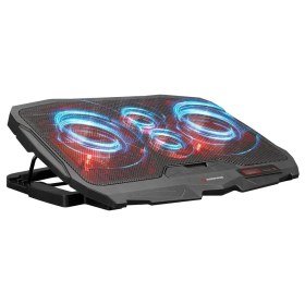 Resim MK Beykoz Addison Rampage Ad-Rc4 Siyah 2-125 MM+2-70MM Işıklı Fan 15"-17" Notebook Soğutucu Stand 