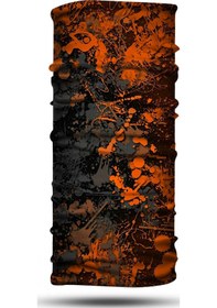 Resim Turuncu Boya Motosiklet Bandana Boyunluk Outdoor Balaklav 