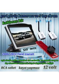 Resim Kablosuz 5 İnç Ekran 2006-2013 Ford Transit Uyumlu Kamera 12 Volt 