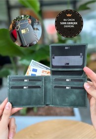 Resim MFT Leather Design Royal Eskitme Hakiki Deri Cüzdan 