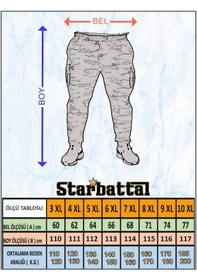 Resim Starbattal Büyük Beden Fermuarlı Eşofman Altı 3Ip 11517 Murdum-Mürdüm 