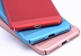 Resim iPhone 7 Uyumlu Delikli Sert Rubber Silikon Kılıf (Turkuaz) 