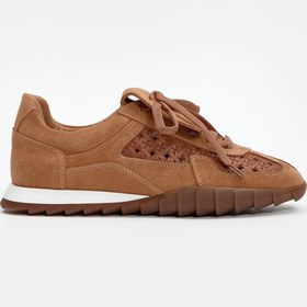 Resim NILUFARR Minova Turuncu Hakiki Deri Kadın Sneaker 