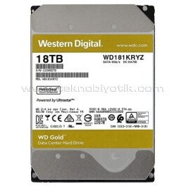 Resim Western Digital 18TB Gold Enterprise WD181KRYZ 3.5" SATA 3.0 7200 RPM Harddisk 