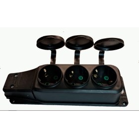 Resim Genel Markalar Kauçuk Görünümlü Plastik Topraklı 3'lü Grup Piriz 