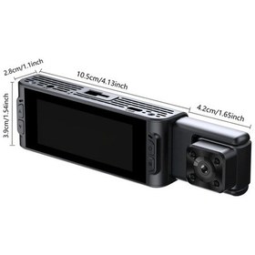 Resim Dream011 3.16 İnç Ekranlı S18 Araç Kamerası Hd Gece Görüş Çift Kayıt Kart Yok 