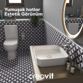 Resim Lara Duroplast Yavaş Kapanan Klozet Kapaklı Beyaz Set 
