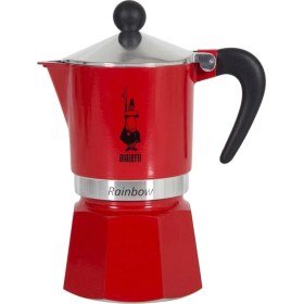 Resim PremiumPort Kırmızı 3 Cup Moka Pot, Şık ve Kullanışlı Kahve Demleme Aracı 
