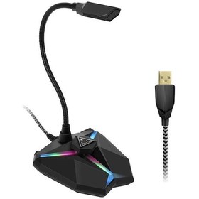 Resim Rogfer Yanmai G35 Rgb Renkli Aydınlatma Ve Takılabilir Usb Kablosu İle Ayarlanabilir Açı Çok Yönlü Kapasitif Oyun Mikrofonu, Kablo Uzunluğu: 1.35m 