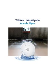 Resim Hybrone Akıllı Wi-fi Su Baskın Sensörü, Yüksek Sesli Anında Uyarı, Uygulama İle Anında Bildirim 