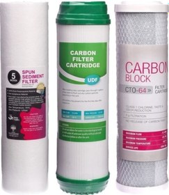 Resim Su Arıtma Cihazı Filtresi 3'lü Set Paket Aşama Membransız 