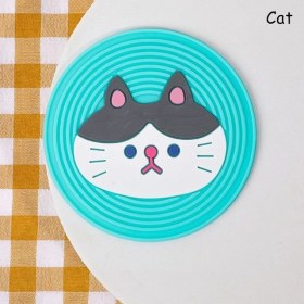 Resim Wangchuang Kedi Gösterisi Olarak Karikatür Kedi Şekilli Silikon Yemek Masası Placemat Coaster Mutfak Aksesuarları Mat Bardak Kupa Isıya Dayanıklı Hayvan Kahve Içecek Pedi (Yurt Dışından) 