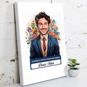 Resim Karikatürlü En İyi Erkek Dijital Pazarlama Uzmanı Kanvas Tablo 
