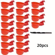 Resim 6/12/20 Paket Kuyruklu Su Emici Dispenser Tavuklar, Kuyruklar, Pigeons için - Delik Kesici ile Otomatik İçme Kabı, Dayanıklı Plastik, Elektrik Gerektirmez, Çiftlik Hayvanları İçin Su Aksesuarı 
