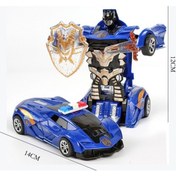Resim Aqqogib Çarpışma Deformasyon Oyuncak Araba Autobot Robot Atalet Etkisi Bir Düğme Deformasyon Araba Çocuk Hediye Renkli 