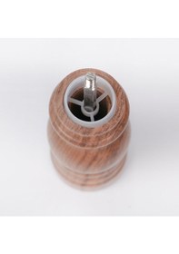 Resim Ceviz Ahşap Tuz Ve Karabiber El Değirmeni Öğütücü Grinder 18 Cm Beyaz 