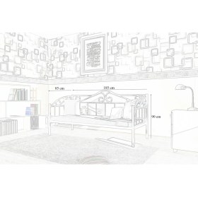 Resim Metalia Minderli Sedir Siyah 